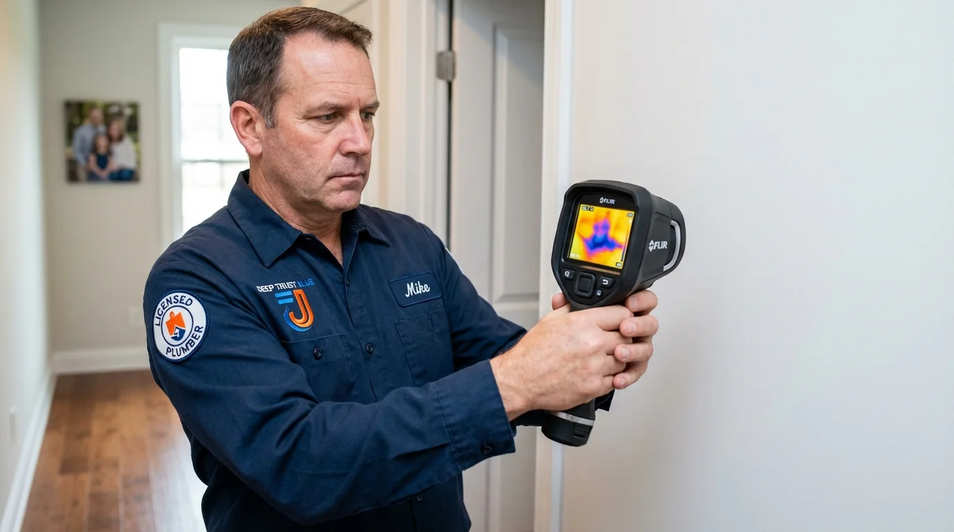 Thermal imaging leak detection by Johns Plumbing LLC in Moorhead